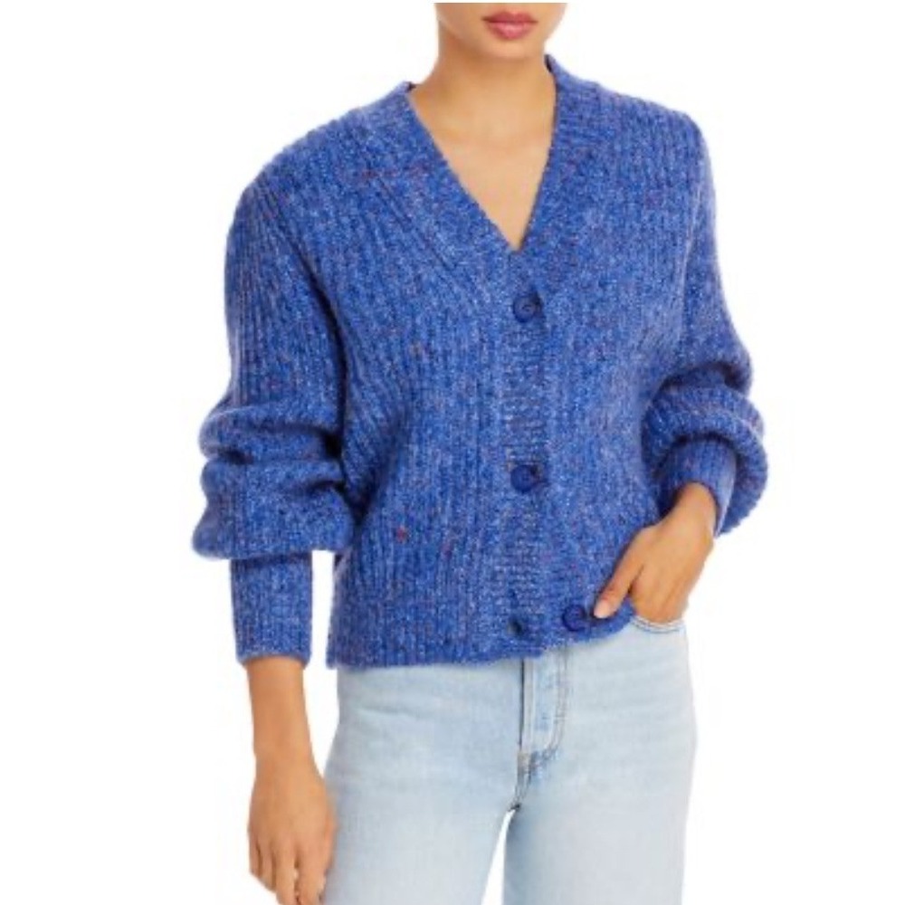 FRENCH CONNECTION Blue Natalya Knit Cardigan Sweater Size Large‎